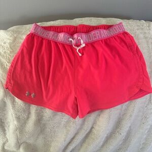 Under Armour Pink Athletic Shorts Lightweight Moisture-Wicking